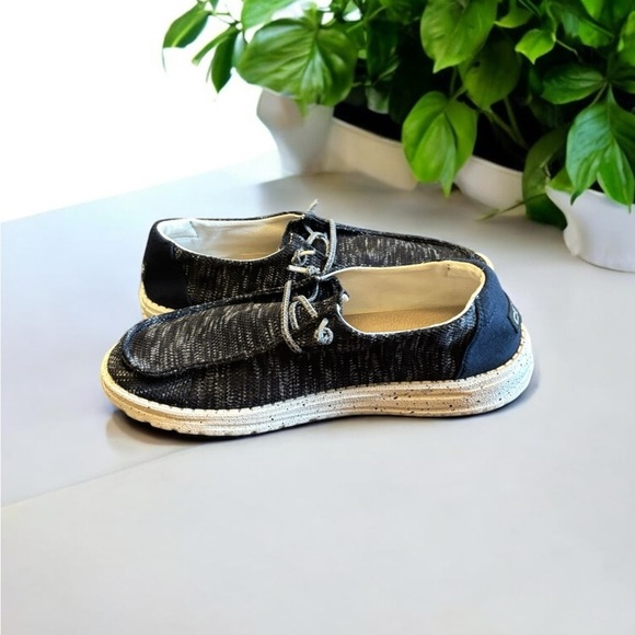 Hey Dude Wendy Sox Navy Blue and White Slip-On Loafers - Picture 7 of 10